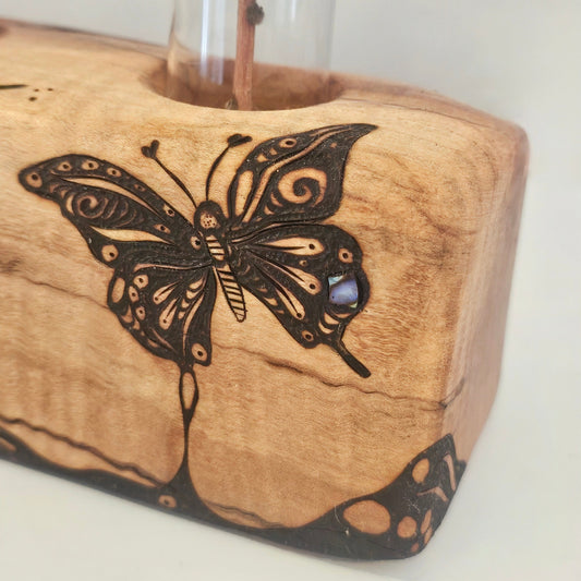 Maple Butterfly - Double HummingBud Vase