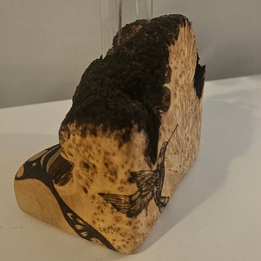 Yellow Cedar Burl - Single HummingBud Vase