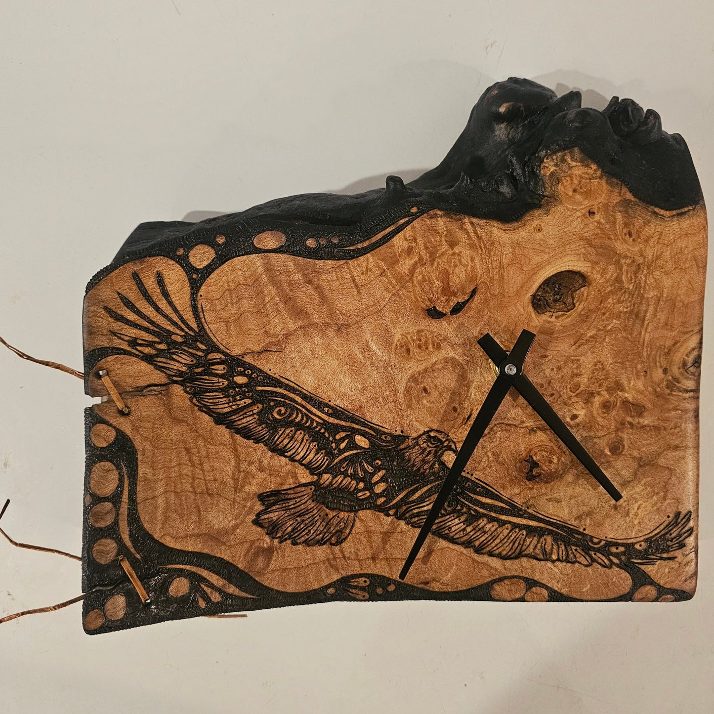 Eagle Steam Bent & Cedar Stitch - Maple Clock