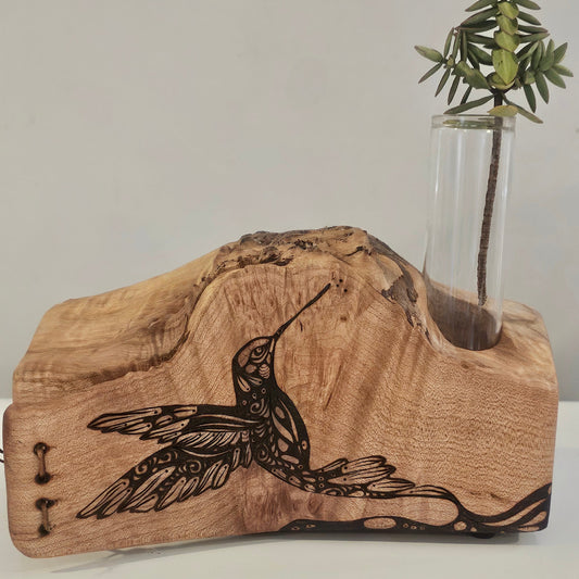 Steam Bent Cedar Stitch - Single HummingBud Vase