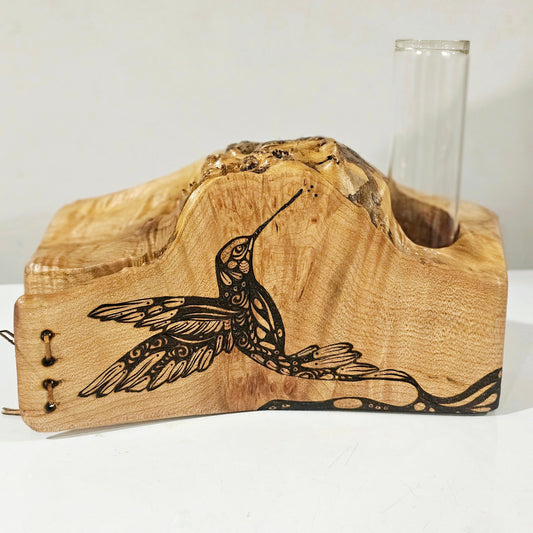 Steam Bent Cedar Stitch - Single HummingBud Vase