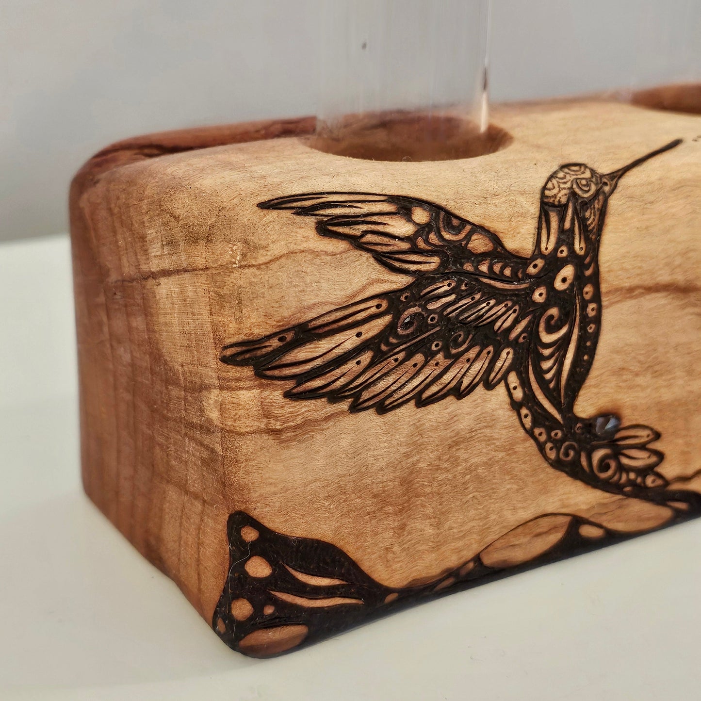Maple Butterfly - Double HummingBud Vase