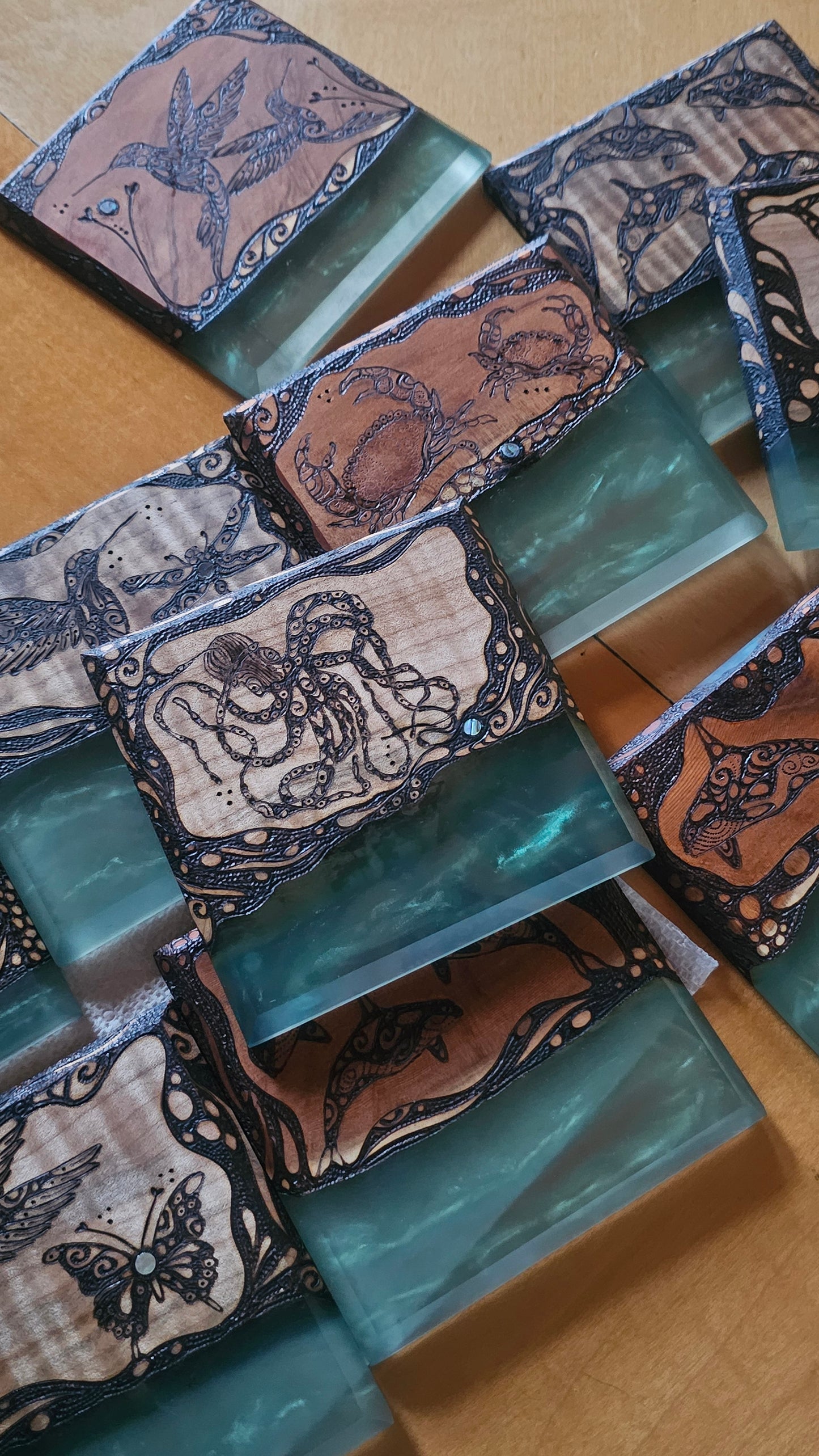 "The West Coast'rs" with abalone | epoxy