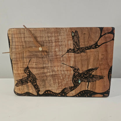 Hummingbirds - Maple Clock