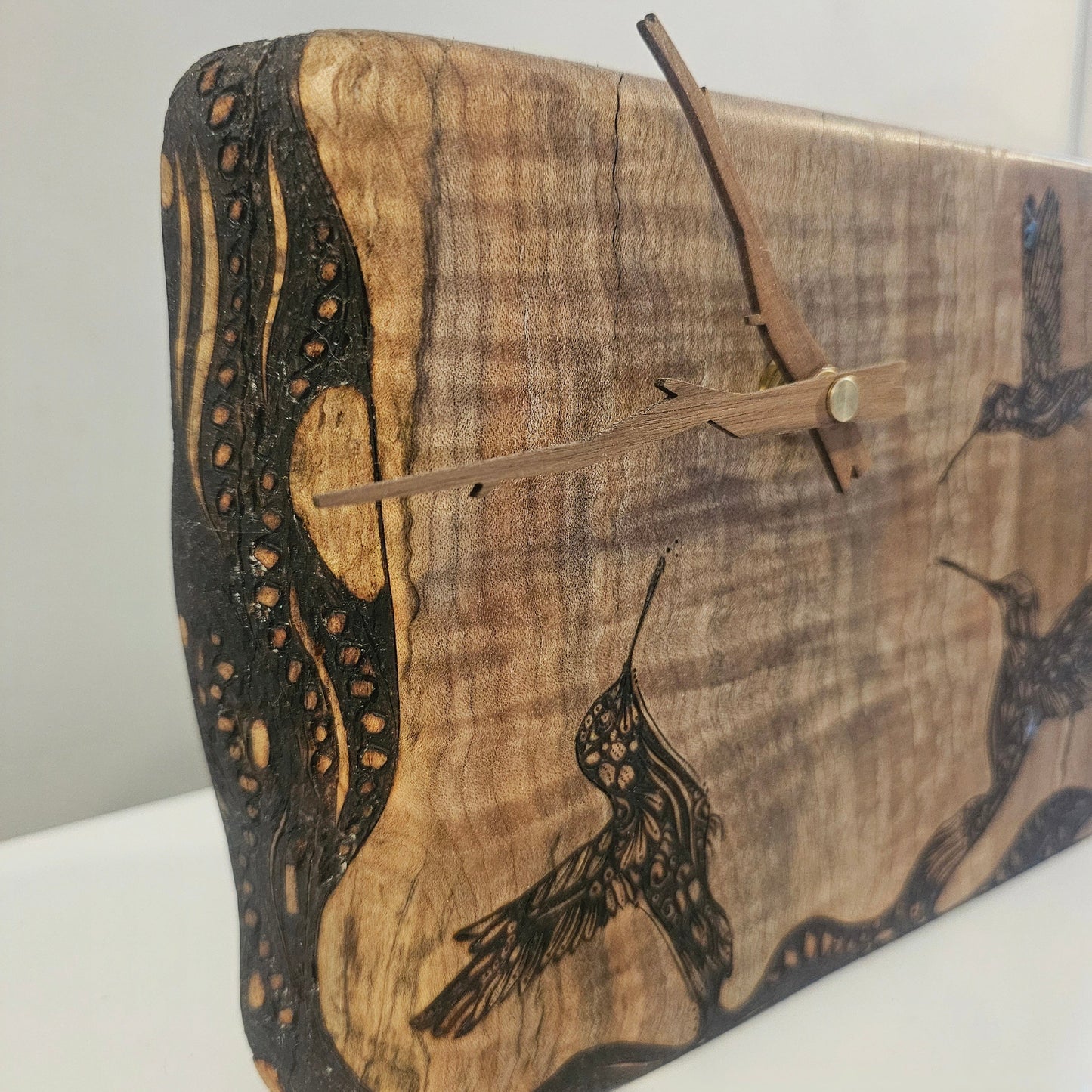 Hummingbirds - Maple Clock