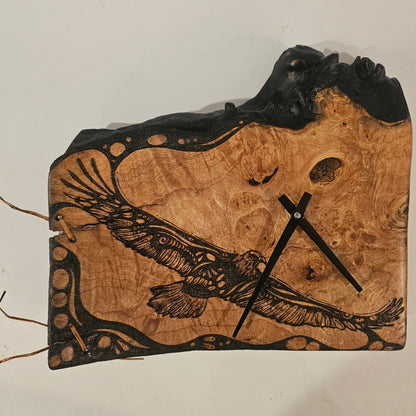 Eagle Steam Bent & Cedar Stitch - Maple Clock